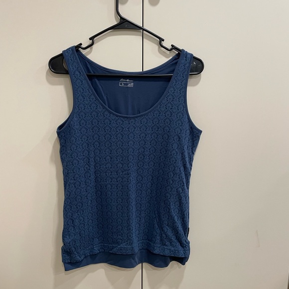 Eddie Bauer Tops - Eddie Bauer Burn Out tank with built in second tank for modesty!